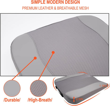 Lofty Aim Car Seat Cushion, Memory Foam Car Seat Cushions for Long Driving | Comfy Car Seat Pillow for Pain Relief, Driver Seat Cushion Adds Height, Butt Cushion for Car, Truck, Office Chair, Black