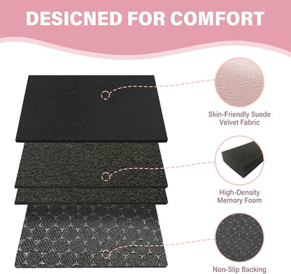 SPRING SEAON Wheelchair Armrest Covers, Soft Suede Memory Foam Pads, 1 Pair