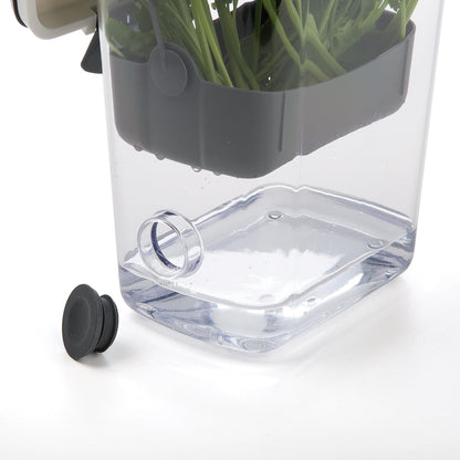 ProKeeper Herb Keeper with Removable Silicone Drain Plug, BPA-Free Plastic | Stores 1 to 3 Bunches Of Herbs Or Keeps Asparagus Hydrated, Removable Basket for Easy Access and Drainage, Dishwasher Safe