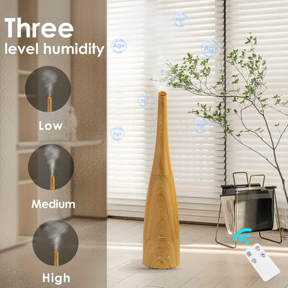 Cool Mist Humidifier，Elecameier Air humidifier for Home/Bedroom with Remote Control 2.3L Smart Air Humidifier for Desk/Office/Bedroom 25dB Whisper Quiet with Auto Shut off dark wood