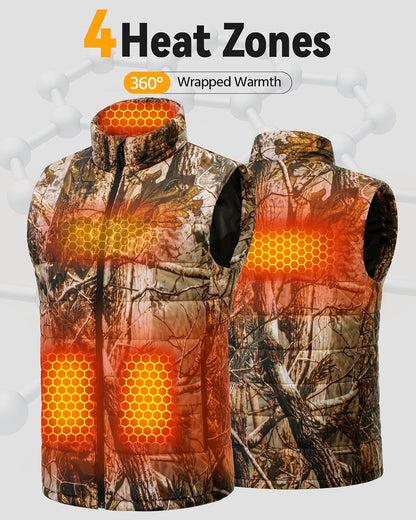 Wulcea Graphene Heated Vest For Men 7.4V Fast Charge Large Capacity Battery