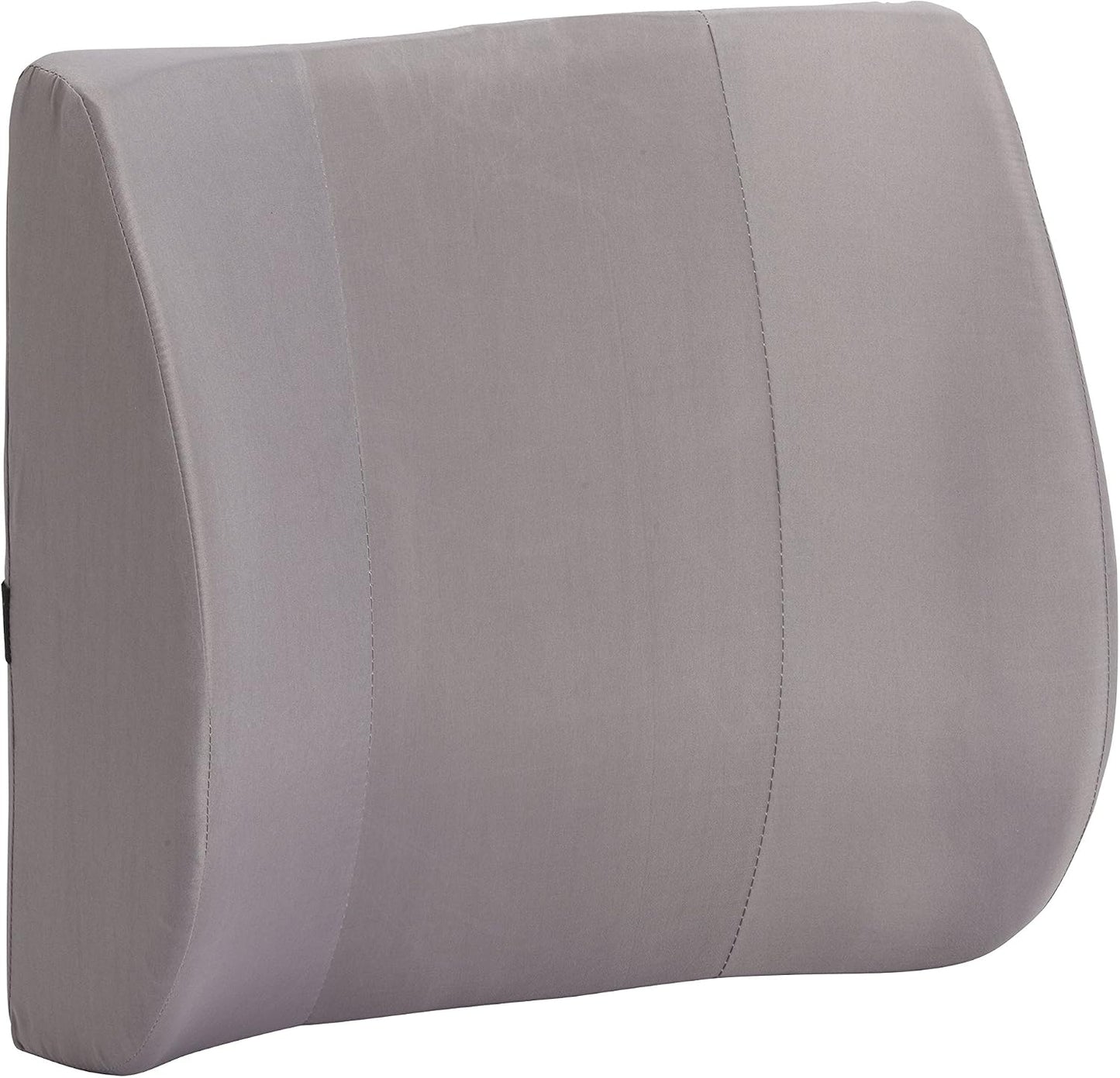DMI Lumbar Support Pillow for Chair to Assist with Back Support with Removable Washable Cover and Firm Insert to Ease Lower Back Pain while Improving Posture, 14 x 13 x 5, Contoured Foam, Elite, Gray