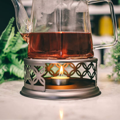 GROSCHE Cairo Teapot Warmer with Tea Light Candle, Universal Stand, Bronze | Keeps Tea Warm Longer, Fits Small to Large Teapots, Includes a Tea Light Candle, Provides Gentle Heat, and Easy Daily Use