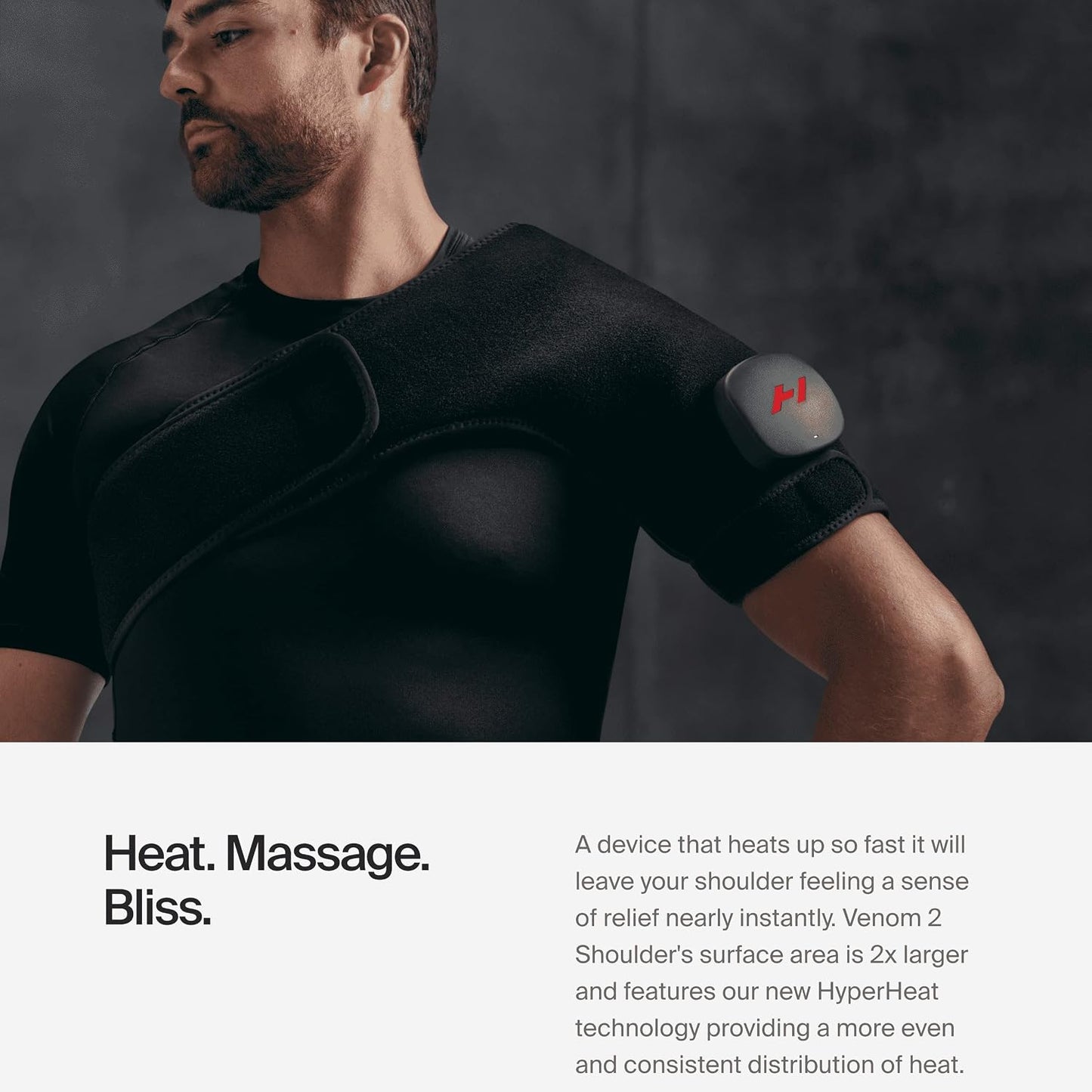 Hyperice Venom 2 Back Heated Vibration Massage Therapy Wrap Pain Relief | Relieve Pain | Soreness | Tightness | Increase Blood Flow |Three Precise Settings and Patterns | Up to 3 Hour Battery Life
