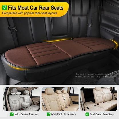 kingphenix Memory Foam Car Seat Cushion for Driver and Office Chair Comfort | 1.2-Inch-Thick Memory Foam Seat Pad, Soft, Breathable Fabric, Non-Slip Silicone Bottom for Long Drives and Office Use, Black