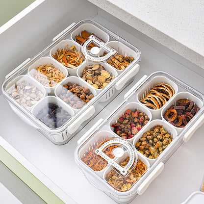 Fruit Storage Containers for Fridge with Lid and Handle, Veggie Tray Bins | Portable Fresh Produce Saver, Food Storage Container with 4 Removable Strainers,Salad Bar for Berry, Vegetable, Refrigerator