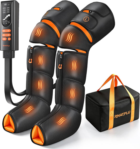 Leg Massager with Heat and Compression for Circulation, Standard