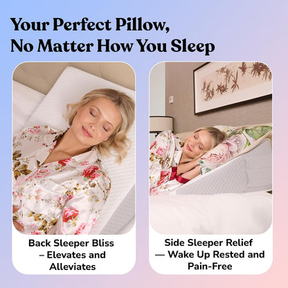Sleepnitez 12" Bed Wedge Pillow for GERD, Acid Reflux, Sleep Apnea, Snoring