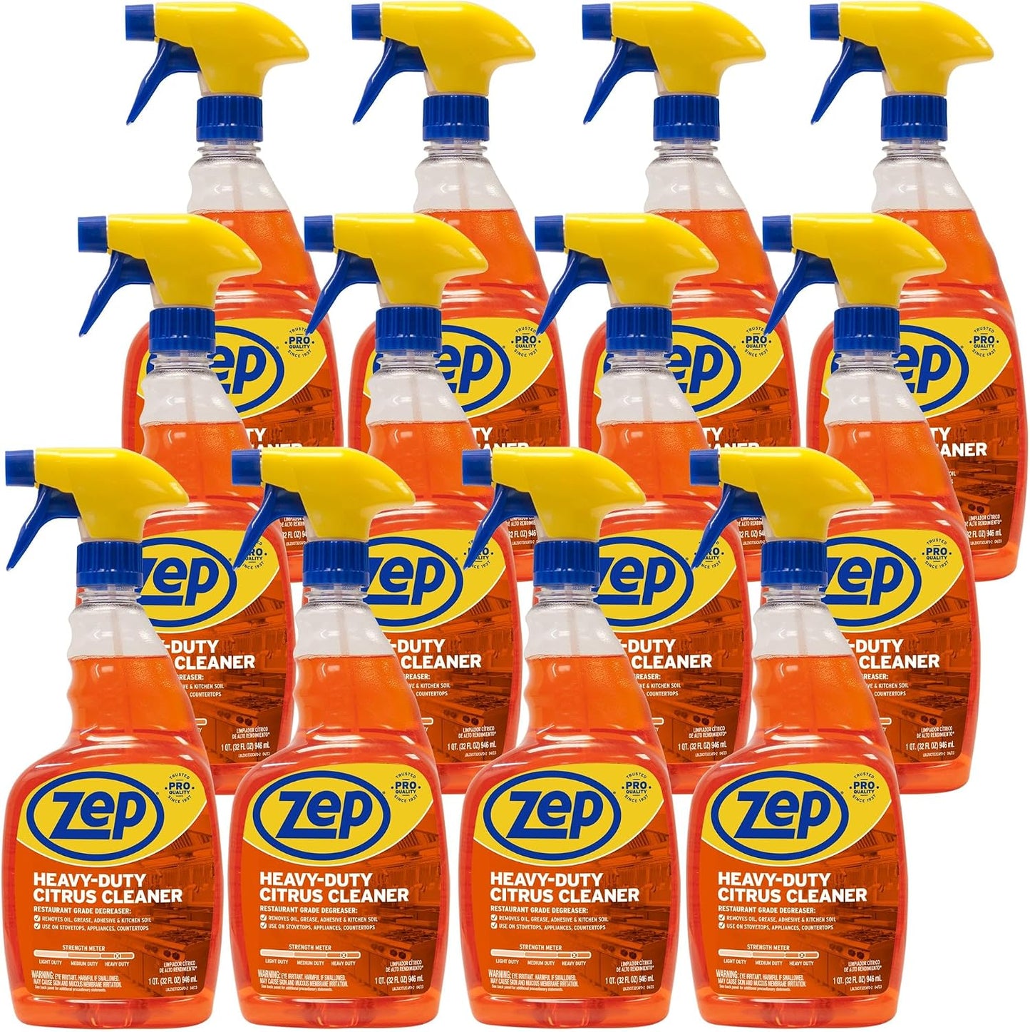 Zep Heavy-Duty Citrus Degreaser Cleaner Concentrate - 1 Gallon (1 Unit) ZUCIT128 - Restaurant Grade Degreaser and Cleaner Removes Oil, Grease, Adhesive, and Kitchen Soil
