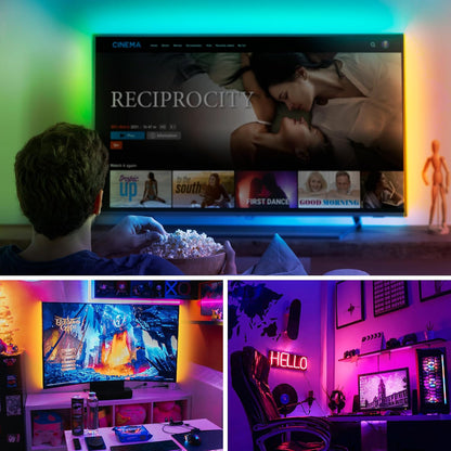 LEPOTEC 3 Pcs RGB LED Wall Lights,Wall Sconces Lamp with App Remote Control,Gaming Light Bar,Under Cabinet Lighting with Music Sync,Rechargeable Battery Operated Night Closet Light for Living Room