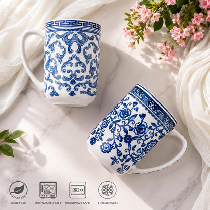 AmorArc Tea Cup With Infuser and Lid, 18oz Loose Leaf Tea Mug With Steeper | Porcelain Tea Mug With Infuser and Lid, Large Strainer Tea Cup with Lid for Tea, Coffee Mug for House-warming Birthday Gift