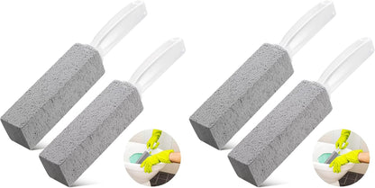 Kadden 2 Pack Pumice Stone Toilet Bowl Cleaner with Handle, Hard Water Ring Remover & Stain Scrubber for Bathroom, Pool, Sink and Tub, Ergonomic Heavy Duty Cleaning Tool