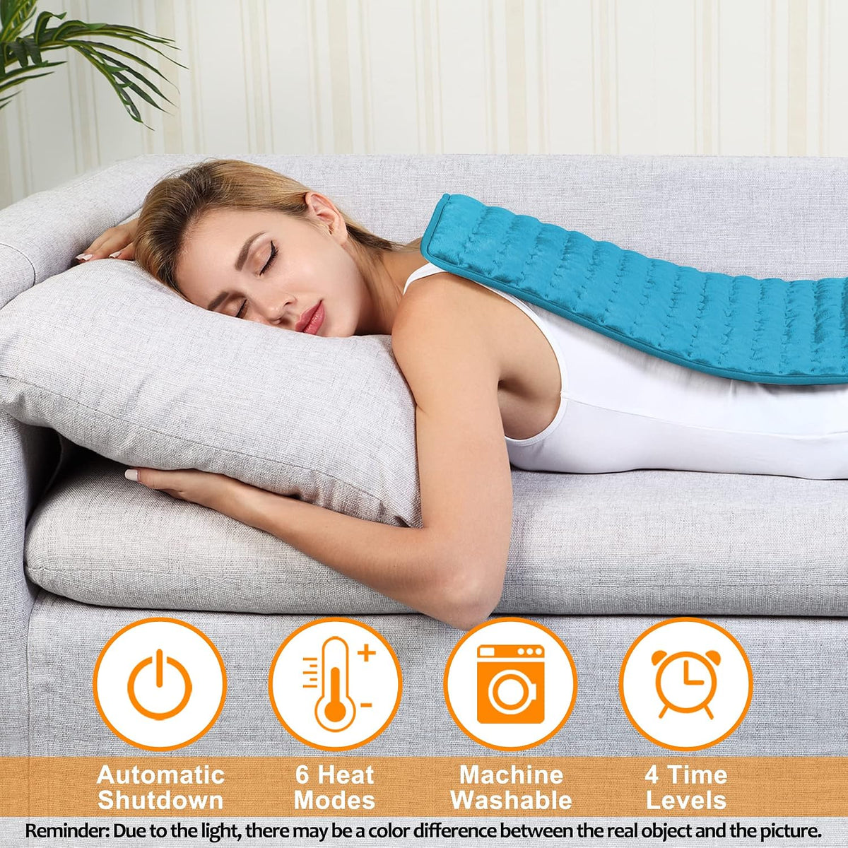 Electric Heating pad for Back Neck Shoulder Knee Arms Legs- Electric Heat Pads with 6 Heat Settings & Auto Shut Off Heat Heating Pad for Birthday Mother Father Girl Men Women