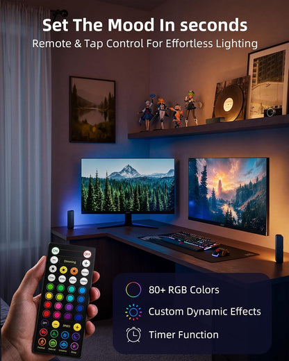 EZVALO Wireless RGB Light Bars, Rechargeable LED Mood Lights with Remote