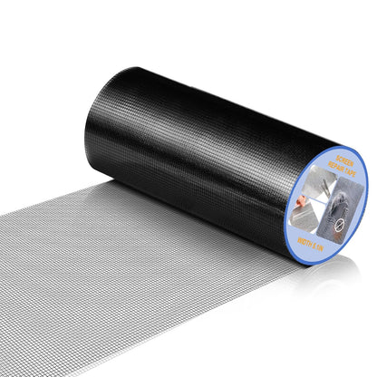 CroBlissful 5 Inch X 20 ft Extra Wide Window Screen Tape Mesh Repair, Gray | Strong Adhesive, Waterproof Fiberglass, Screen Repair Kit Patch, for Window Door Tears Holes