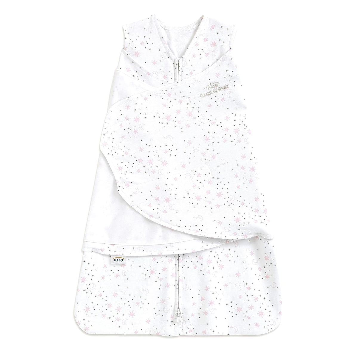 HALO 100% Cotton Sleepsack Swaddle, 3-Way Adjustable Wearable Blanket, TOG 1.5, Birds, Newborn, 0-3 Months - Colors B