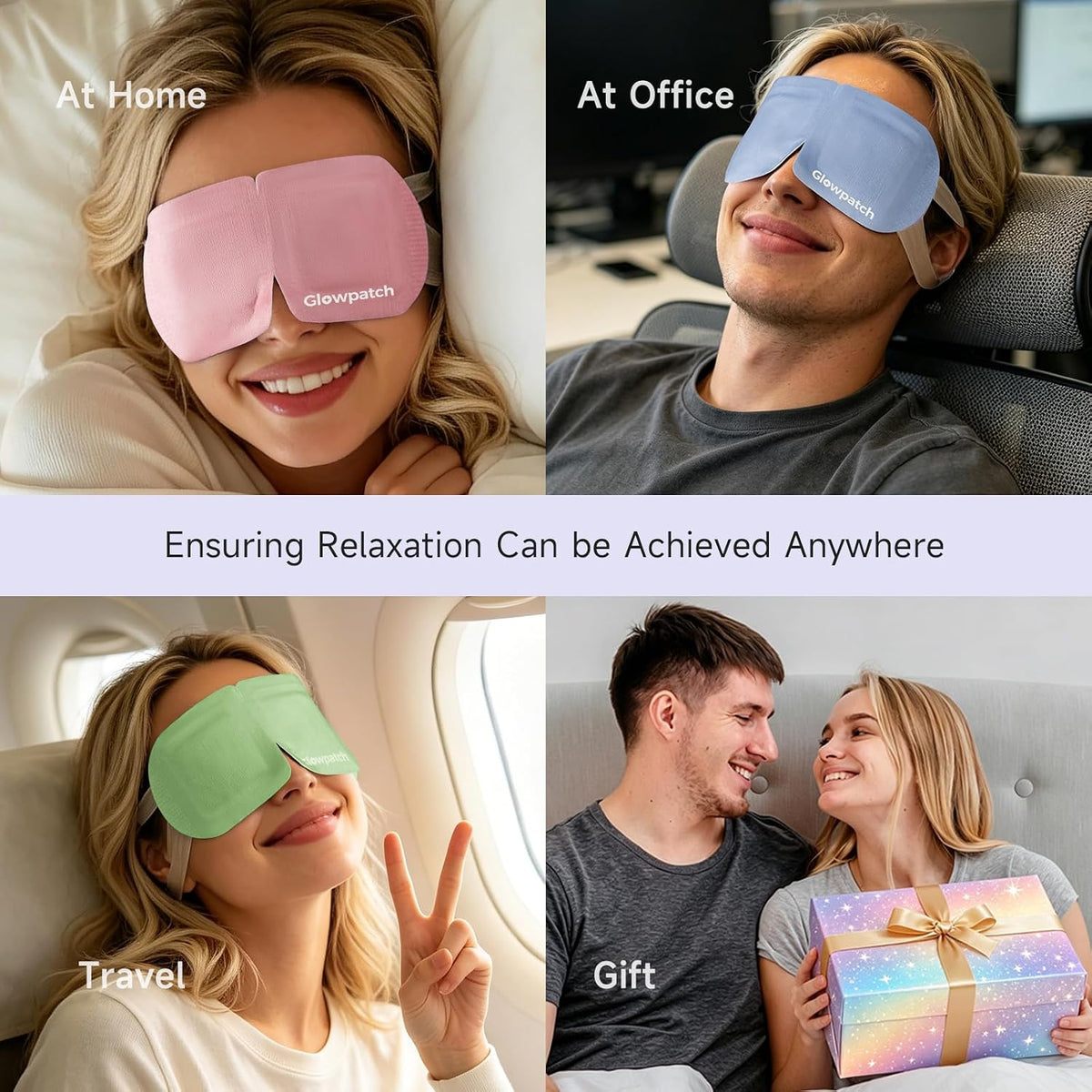 16 Pack Steam Eye Masks Disposable for Dry Eyes, Unscented