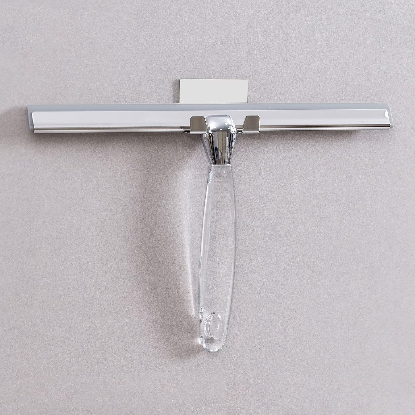 Shower Squeegee for Glass Doors, Squeegee for Shower Glass Door, Window and Car Glass, Mirrors - All-Purpose Stainless Steel Squeegee, 10 Inches and Black