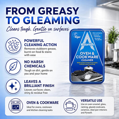 Astonish Oven & Cookware Cleaning Paste, Grease Remover 5.3oz Tub