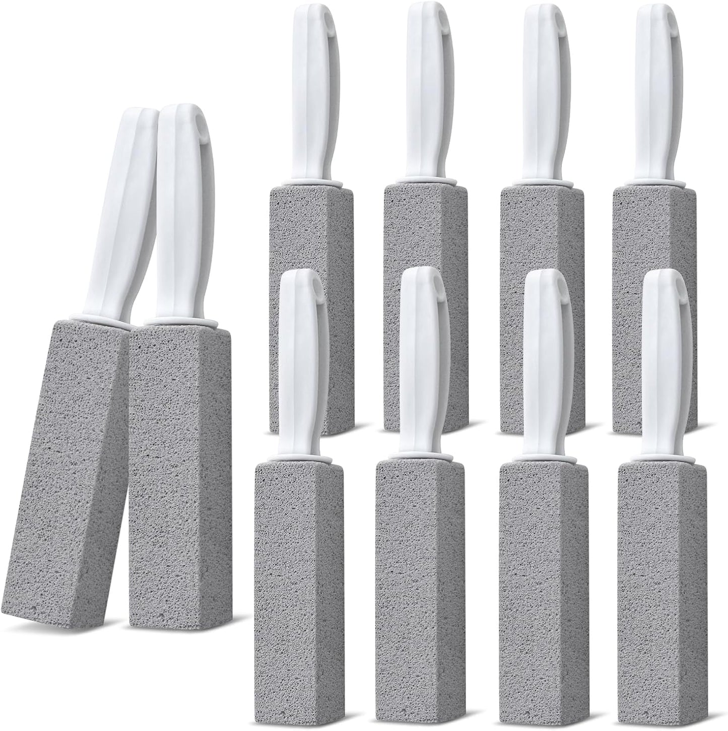 Emycool Pumice Stone Toilet Bowl Cleaner, 12 Pack Toilet Pumice Stone with Handle for Toilet Cleaning, Bathtubs, Sinks, Swimming Pools, Grills