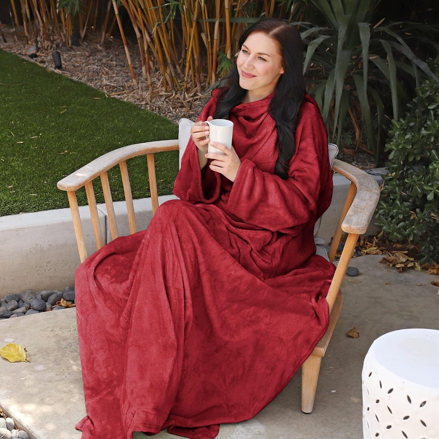 Catalonia Wearable Blanket with Sleeves for Women & Men, Fleece Wrap Throw | Cozy Sleeve Design for Hands-Free Comfort, Perfect for Reading, TV Time & Relaxing, Christmas & Birthday Gift