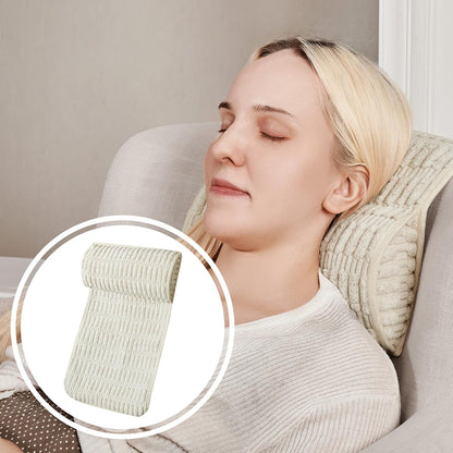 WdFour Headrest Memory Pillow, Support Cushions for Neck, Back or Foot for Sofas, Recliners, Office Chairs, Massage Chairs for Neck Pain Relief and Cervical Support(Khaki, 13" Wx2.7 D).