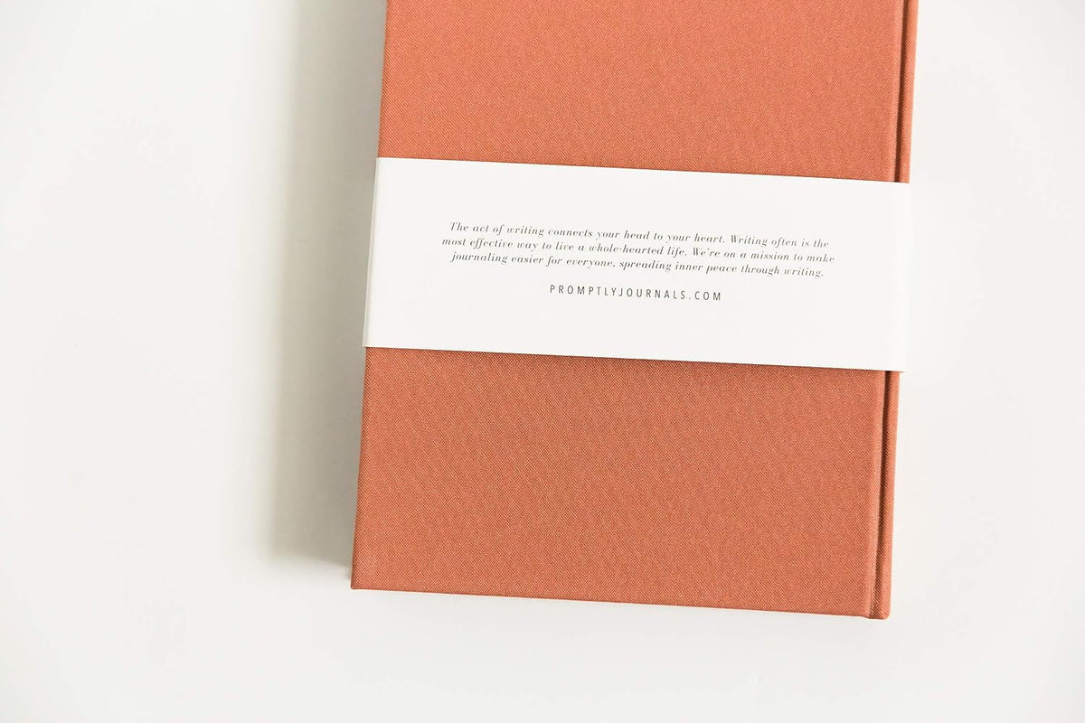 Promptly Journals, Blank Journal: THINK/BELIEVE/FEEL (Dusty Blue, Leatherette) | Layflat Notebook | Ruled Journal | Journal Notebook | Gifts for Women and Men