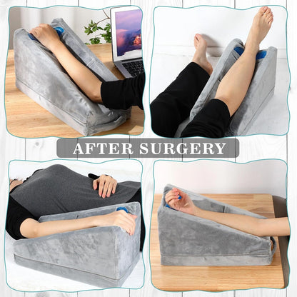 Buryeah Dark Gray Arm Elevation Pillow 2 Pocket, Plush Material