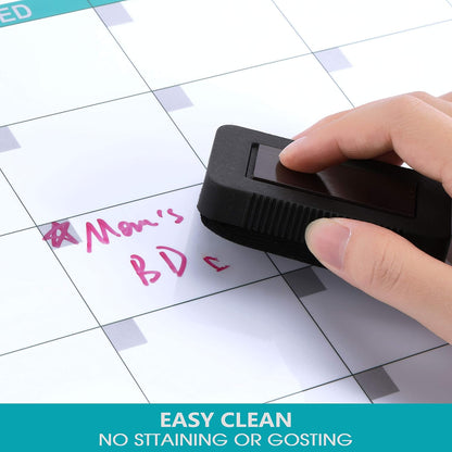 Magnetic Dry Erase Fridge Calendar for Refrigerator Planner, 11.4" x 14.76" | Kitchen Fridge Calendars in Monthly & Weekly Set, Magnetic Calendar