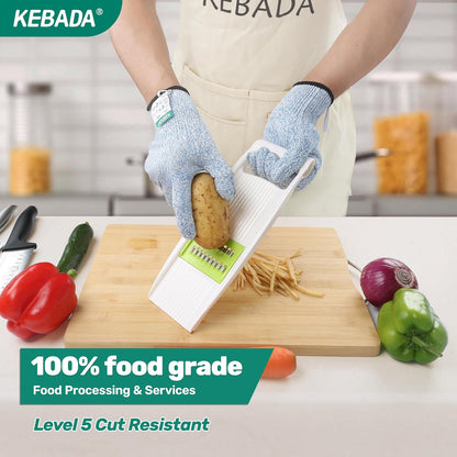 C4 Cut Resistant Gloves, ANSI A4, 100% Food Grade, 1 Pair, Medium | Food grade cutting gloves, glass-free & steel-free, breathable, washable. Ideal for meat cutting, slicing and oyster shucking