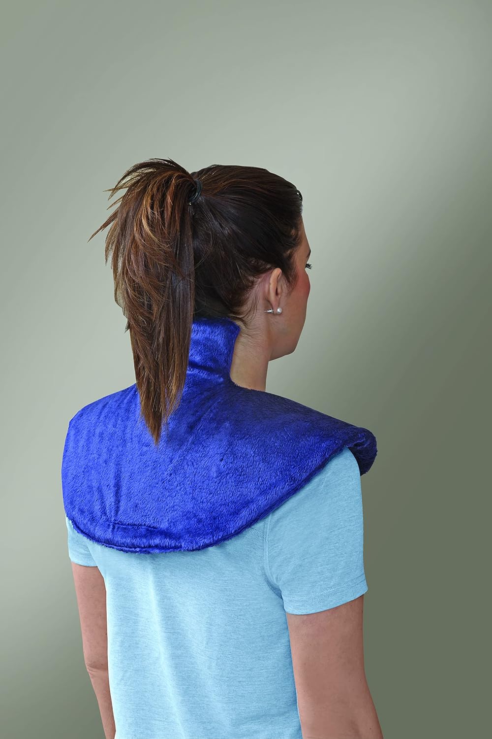 Personal Therapeutic Heating Pad Wrap for Shoulder and Neck | Weighted Trim | 3 Heat Settings | Auto Shut-Off | Digital Controller | Micro-Plush Fabric | Machine Washable | 9ft Cord | 18" x 15"