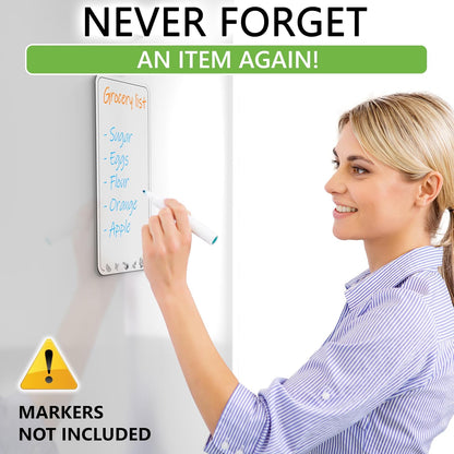 Dry Erase Board for Fridge 4.5 x 8.5 in - Magnetic Chalkboard for Fridge Whiteboard Magnet Black Shopping List - Fridge Magnetic Board Small Refrigerator Grocery List - Fridge Reminder Board