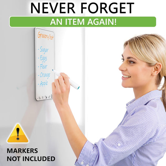 Dry Erase Board for Fridge 4.5 x 8.5 in - Magnetic Chalkboard for Fridge Whiteboard Magnet Black Shopping List - Fridge Magnetic Board Small Refrigerator Grocery List - Fridge Reminder Board