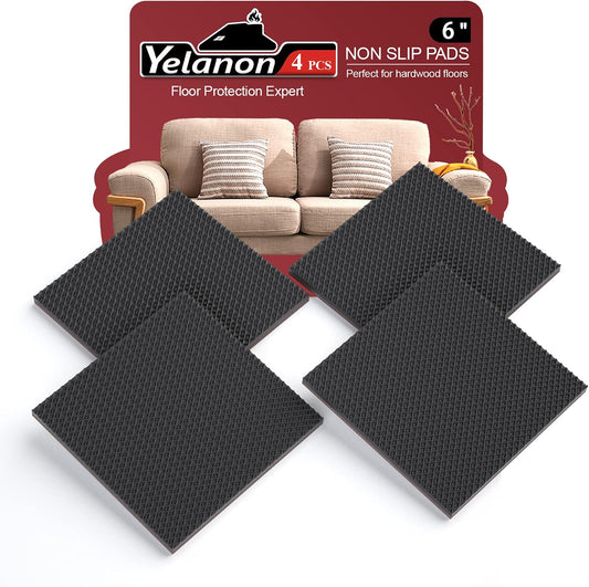 Non Slip Furniture Pads -56 pcs（1+2）” Furniture Grippers, Non Skid Furniture Legs,Self Adhesive Rubber Furniture Feet, Anti Slide Furniture Hardwood Floor Protector for Keep Couch Stoppers