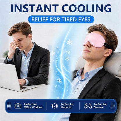 2 Pack Cooling Eye Mask for Puffy Eyes, Migraine Relief, Black & Black