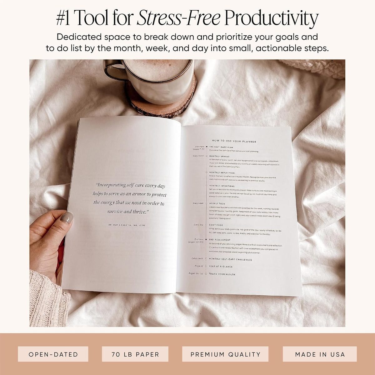 The Self-Care Planner by Simple Self - Undated 6 Month Life Planner - Daily, Monthly, Weekly - Focus on Wellness, Productivity, Achieving Goals, and Happiness (Abstract, Daily Edition: 13-Weeks)