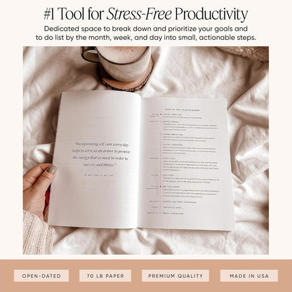 The Self-Care Planner by Simple Self - Undated 6 Month Life Planner - Daily, Monthly, Weekly - Focus on Wellness, Productivity, Achieving Goals, and Happiness (Abstract, Daily Edition: 13-Weeks)