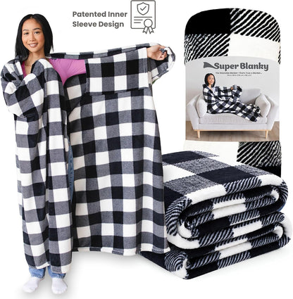 Super Blanky Wearable Blankets for Women & Men, Dorm Room Essentials, Gift for Her, Gifts for Women, Wife Birthday Gift Ideas