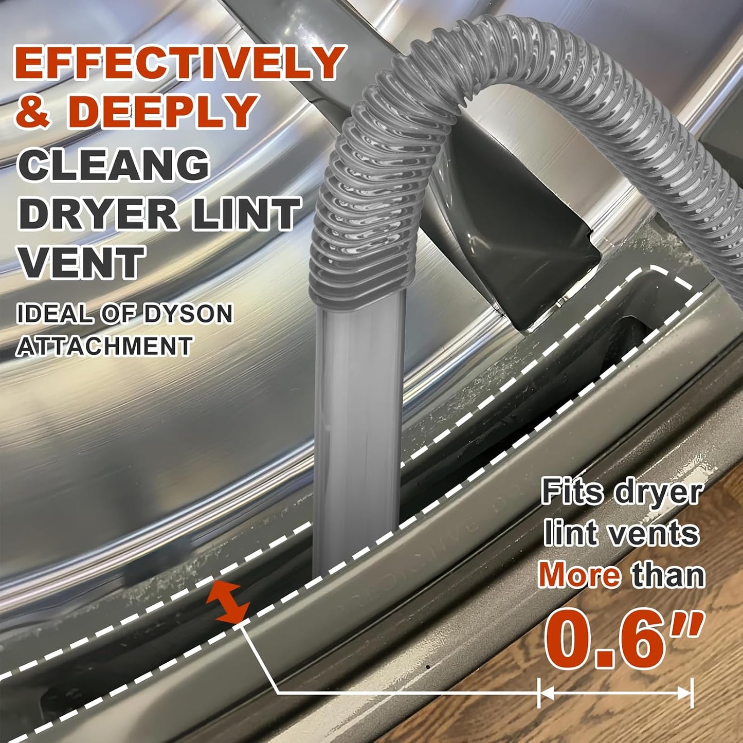 Sealegend Dryer Vacuum Hose Attachment Dryer Vent Lint Clean Kit for Shark | Vacuum Attachments Lint Remover for Shark NV350,NV351,NV352,NV353,NV360,NV500,NV501,Fits Most 35mm Vacuum,Fire Prevention