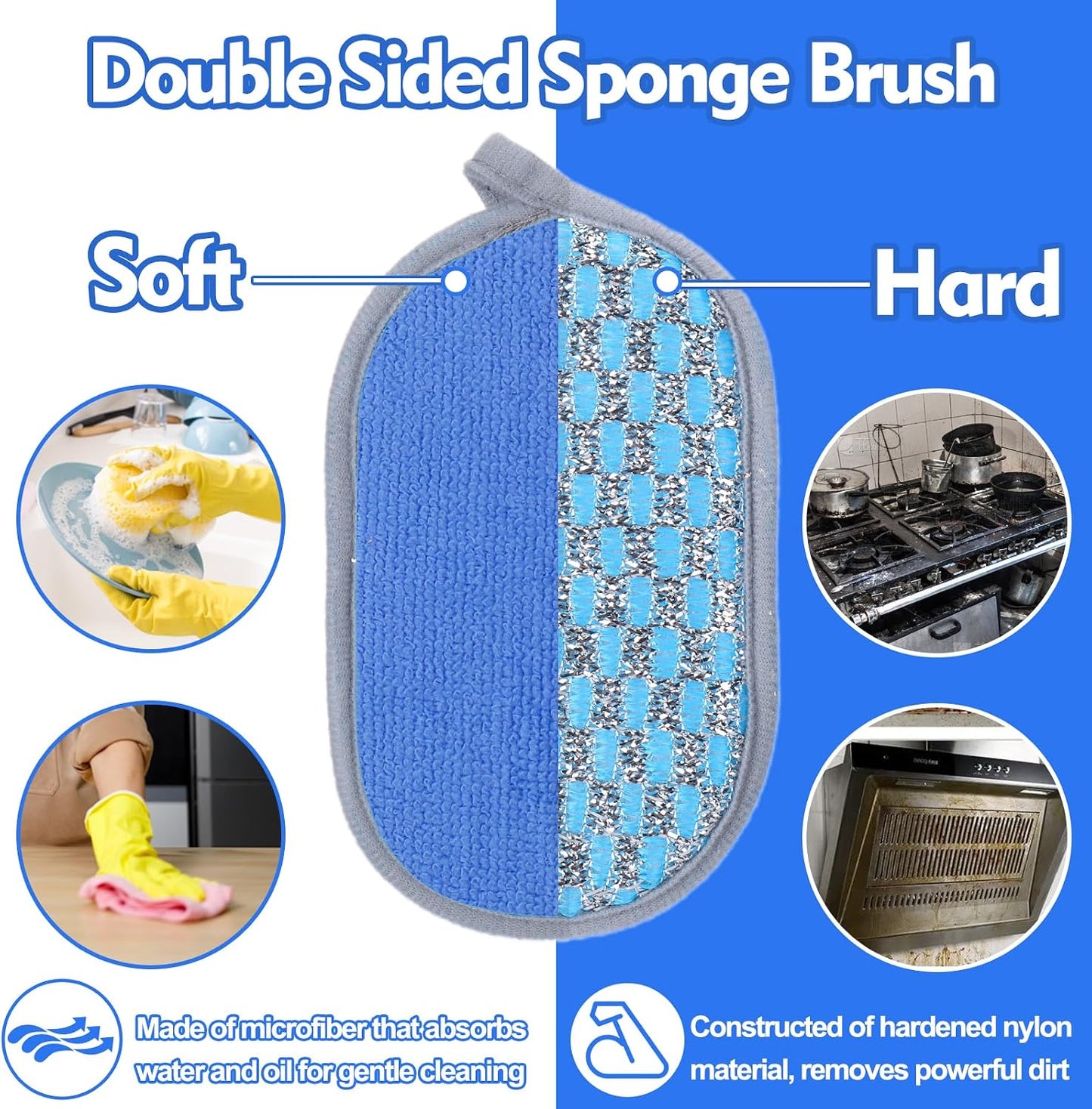 Air Fryer Cleaner Tools Kit,Air Fryer Cleaning Brush Sets,6 Pcs | Airfryer Cleaner Scrub Brush Tool Accessories