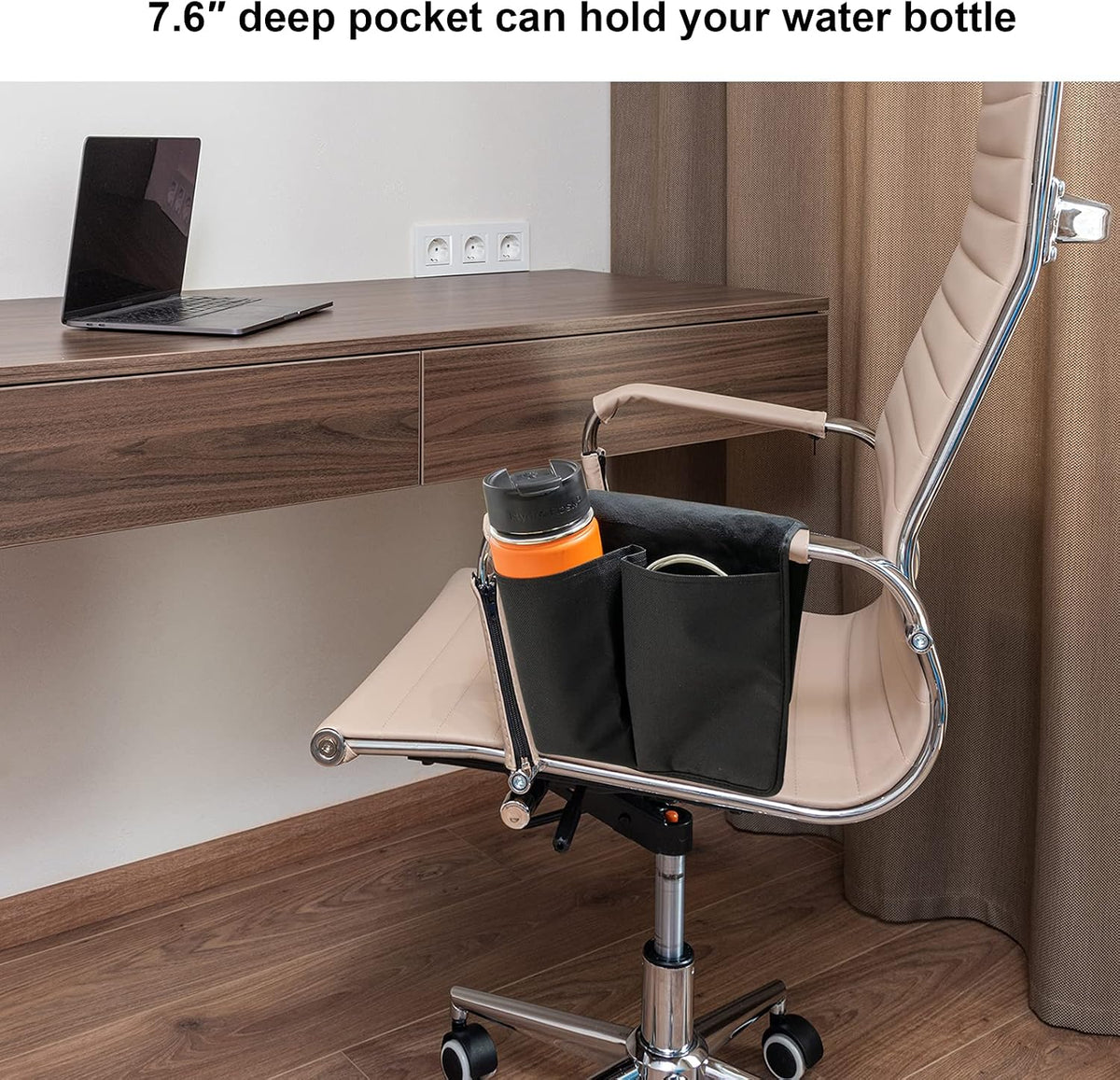 Cosmos Chair Armrest Side Organizer Bedside Caddy Organizer Wheelchair Side Storage Bag Bedside Remote Holder Water Bottle Cell Phone Holder for Couch Recliner Sofa Wheelchair, 10 inches Wide