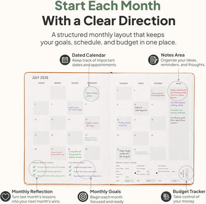Dated, 2026 Planner, 5.8” x 8.3” - The #1 Productivity Planner to Achieve Your 2026 Goals - Planner 2026-2027 by PRODUCTIVITY STORE (A5, GREY)