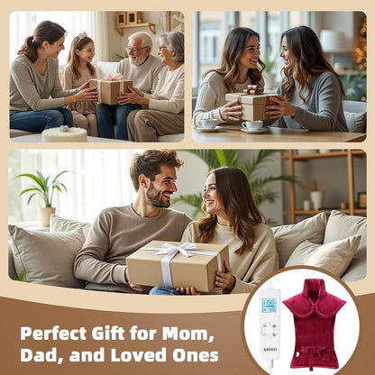 Graphene-Infused Heating Pad for Neck Shoulder and Back,Large Heating Pad for Women Men Dad, Weighted Electric Neck Shoulders Heat Pad for Pain Relief, ETL Certified