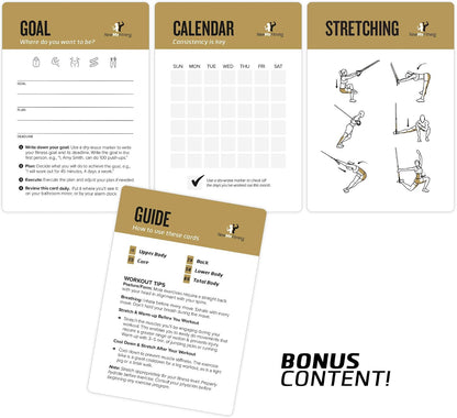 NewMe Fitness Pilates Workout Cards, Fitness Deck for Women and Men