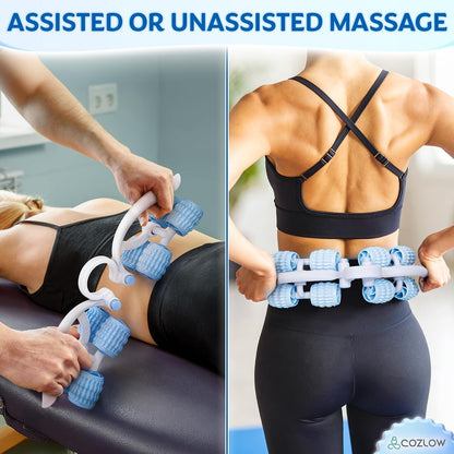 COZLOW Dual Sided Muscle Roller - Cellulite Massager for Arms and Legs - Flexible Massage Tool - Effective Sculpting Massage for Thighs, Butt