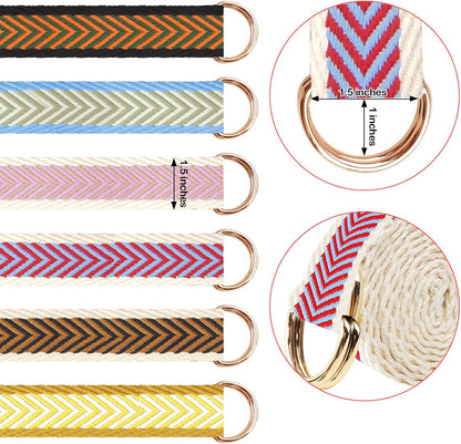 6 Packs Yoga Strap for Stretching Yoga Belt Adjustable Straps for Non Elastic Stretching Strap Exercise Straps for Pilates