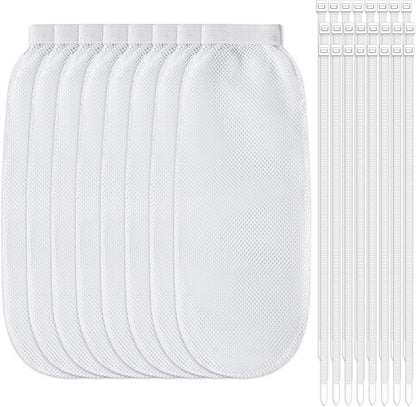 13 Pcs Washing Machine Lint Trap, Nylon Mesh Filter for Drain Hose | Easy Install Lint Catcher for Most Washers, Laundry Hair & Debris Catcher