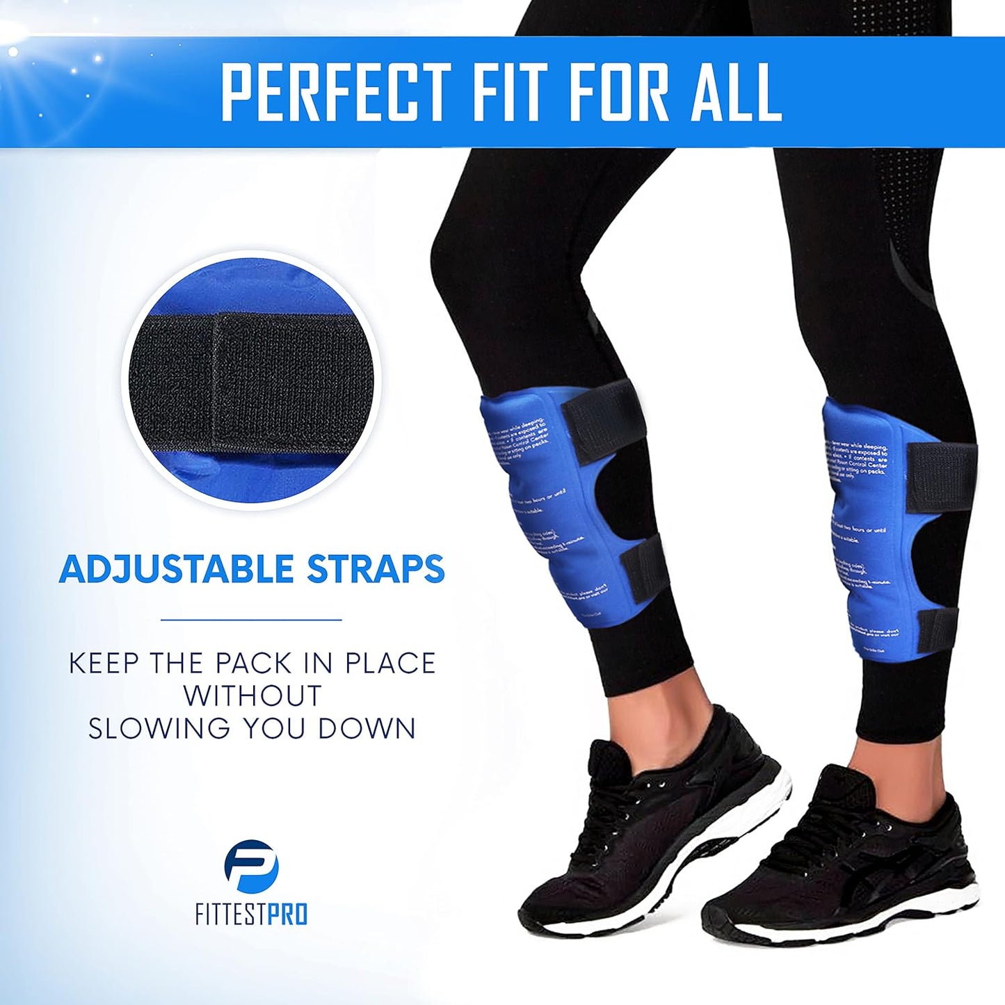 Fittest Pro Ankle Ice Pack Wrap for Swelling, Ice Pack for Injuires Reusable Cold Pack Wrap Hot Cold Therapy Ankle Ice Wrap for Sprained Ankles, Achilles Tendonitis