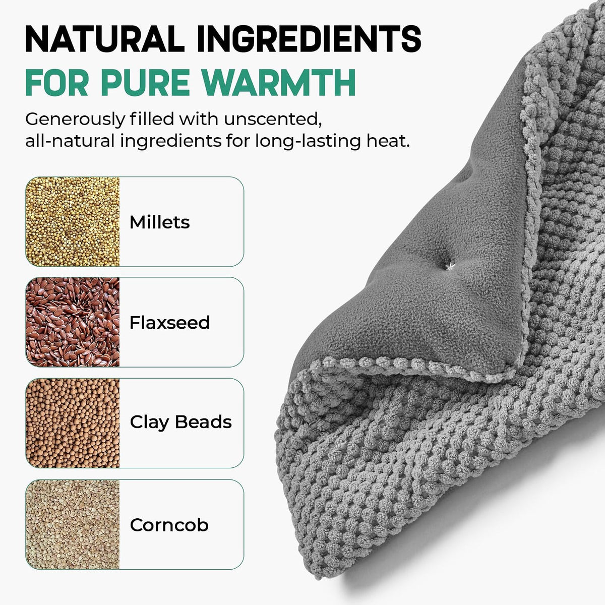 My Heating Pad Microwave Heating Pad - Moist Microwavable Heating Pads for Joints and Muscles Relief - Microwave Hot Pack Heat Pad for Cramps - Chilled or Heated Pad Therapy - Purple Unscented