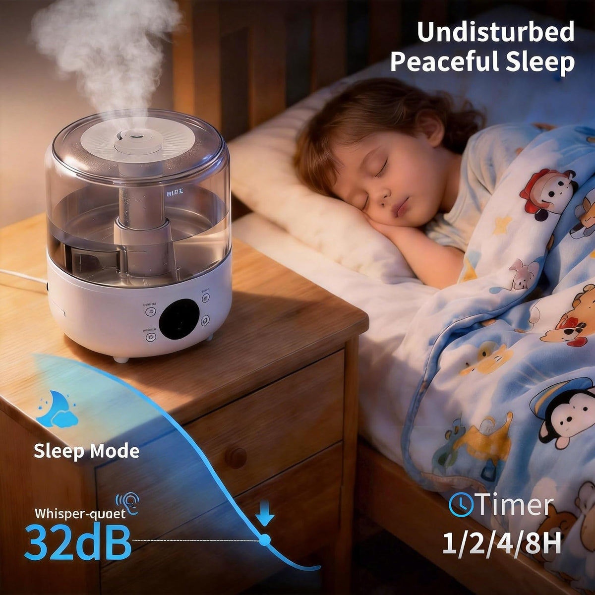 3L Top Fill Cool Mist Ultrasonic Humidifier